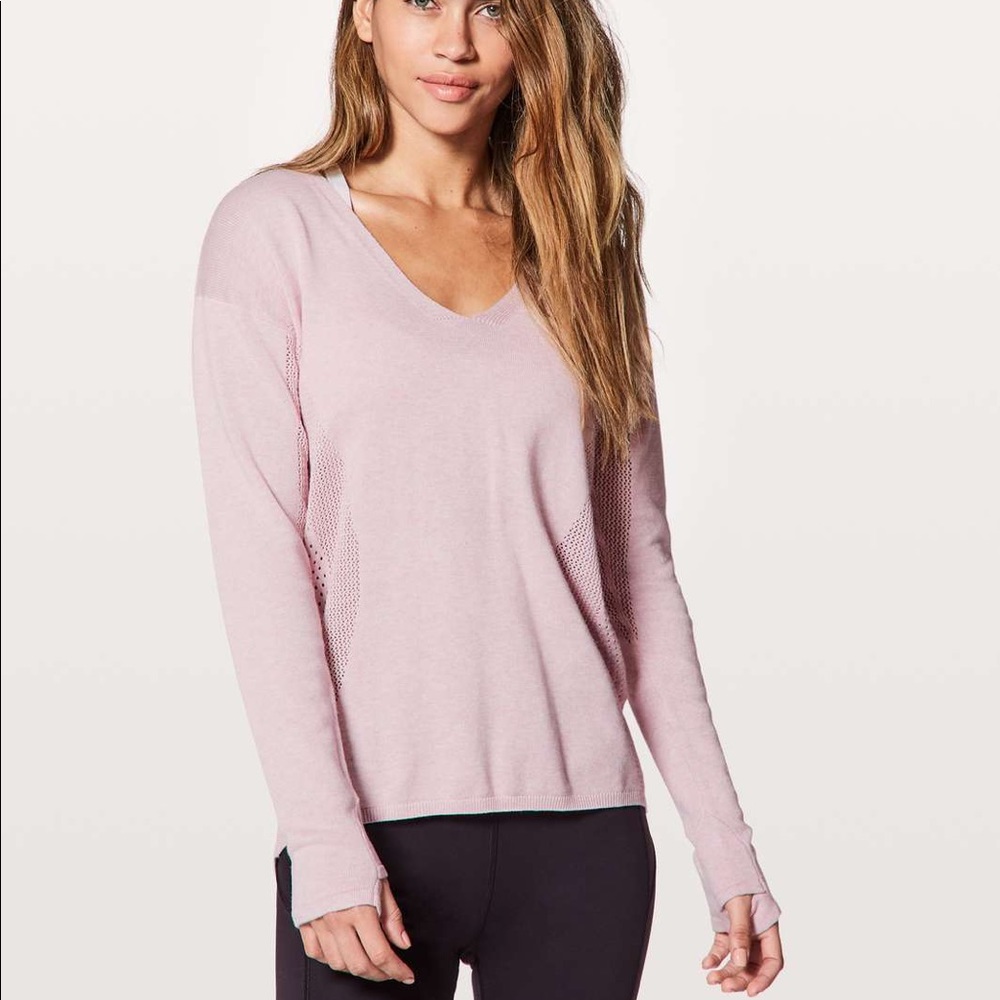 NWT Lululemon Still Movement Sweater pink size 4